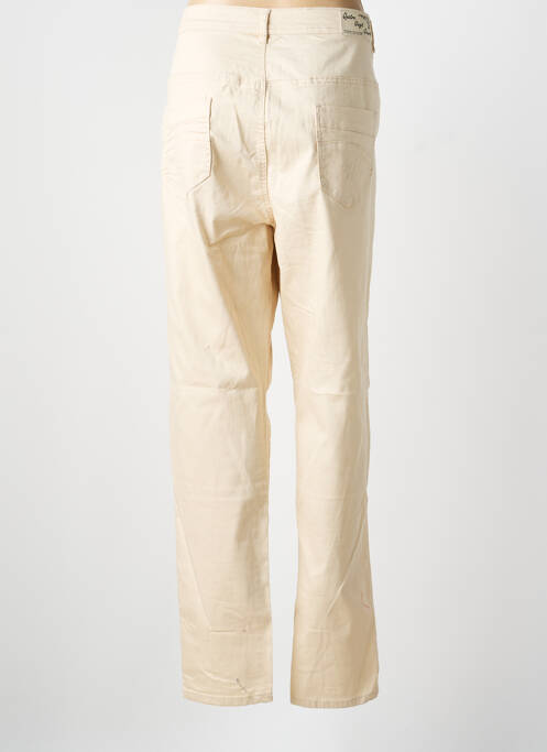 Jeans coupe slim stretch taille normale beige QUATRE VINGT JOURS femme