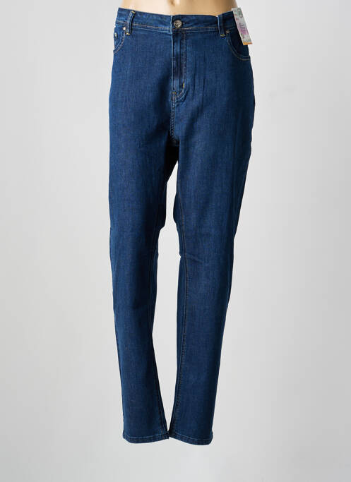 Jeans coupe slim tissage brut taille normale bleu QUATRE VINGT JOURS femme