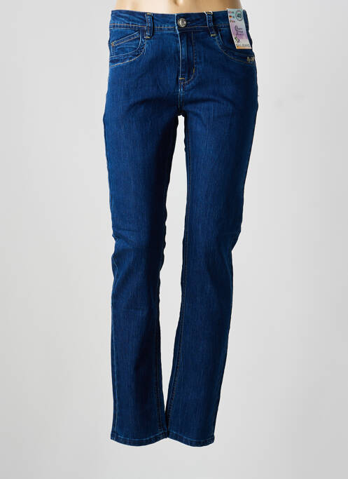Jeans coupe slim stretch taille normale bleu QUATRE VINGT JOURS femme