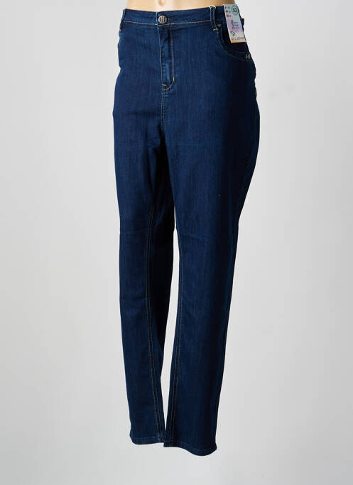 Jeans coupe slim tissage brut taille normale bleu QUATRE VINGT JOURS femme
