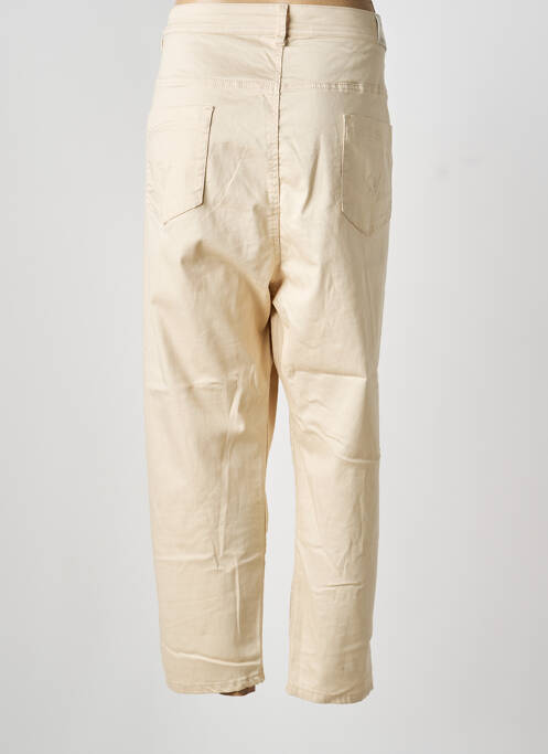 Jeans coupe slim stretch taille normale beige QUATRE VINGT JOURS femme