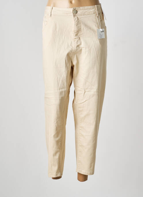 Jeans coupe slim stretch taille normale beige QUATRE VINGT JOURS femme