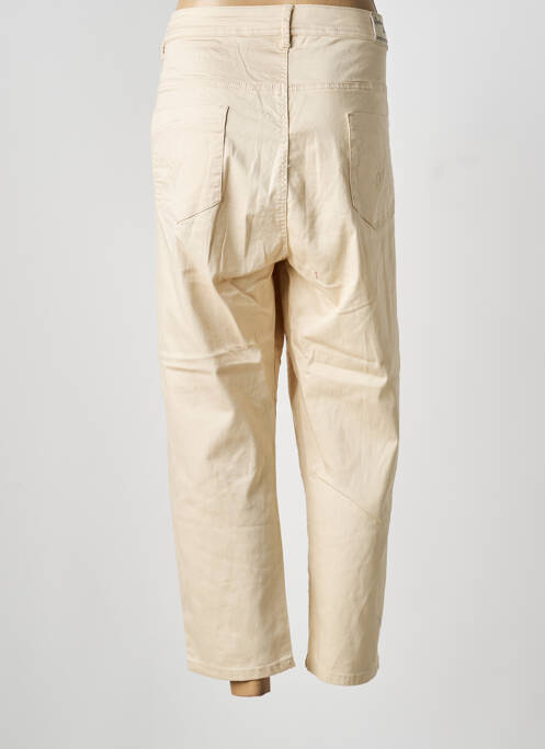 Jeans coupe slim stretch taille normale beige QUATRE VINGT JOURS femme