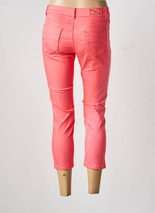 Jeans coupe slim stretch taille normale rose QUATRE VINGT JOURS femme