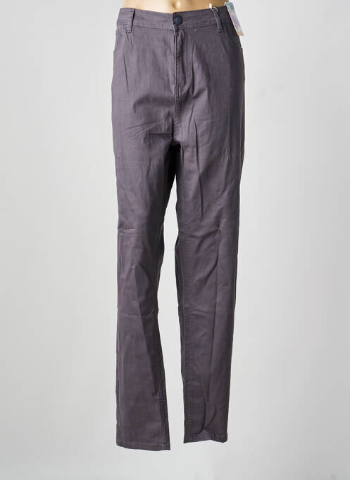 Jeans coupe slim gris QUATRE VINGT JOURS femme