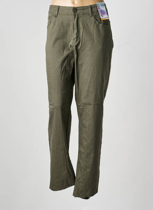 Jeans coupe slim vert QUATRE VINGT JOURS femme