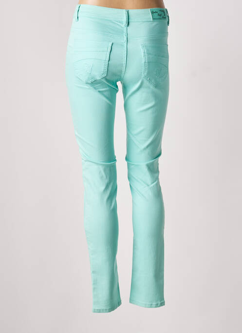 Jeans coupe slim vert QUATRE VINGT JOURS femme