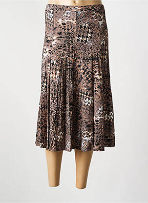 Jupe longue imprimé fantaisie marron CONCEPT K femme