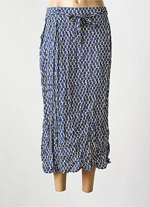 Jupe mi-longue taille normale bleu GRIFFON femme