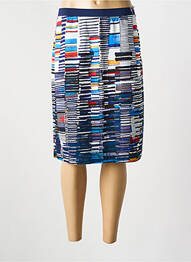 Jupe mi-longue taille normale bleu GUY DUBOUIS femme