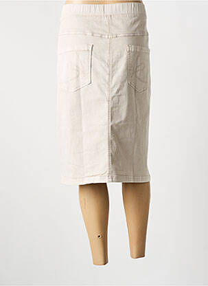 Jupe mi-longue stretch beige CONCEPT K femme