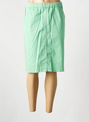 Jupe mi-longue coupe droite vert GUY DUBOUIS femme