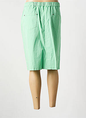 Jupe mi-longue coupe droite vert GUY DUBOUIS femme