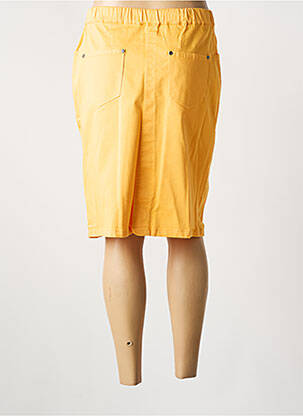 Jupe mi-longue stretch orange GUY DUBOUIS femme