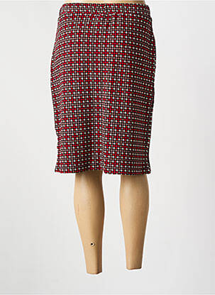 Jupe mi-longue stretch rouge GUY DUBOUIS femme