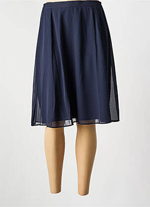 Jupe mi-longue taille normale bleu GUY DUBOUIS femme