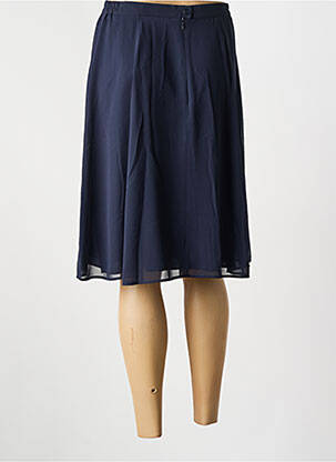 Jupe mi-longue taille normale bleu GUY DUBOUIS femme