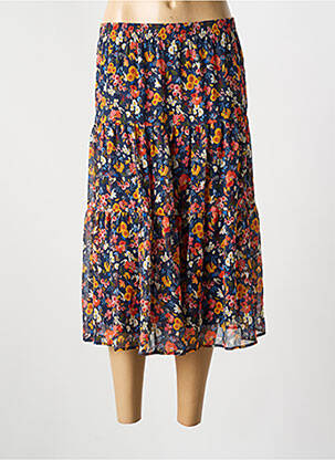 Jupe mi-longue bleu GRIFFON femme