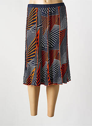 Jupe mi-longue bleu GUY DUBOUIS femme