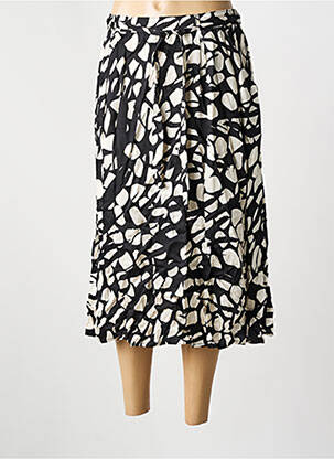 Jupe mi-longue noir GRIFFON femme