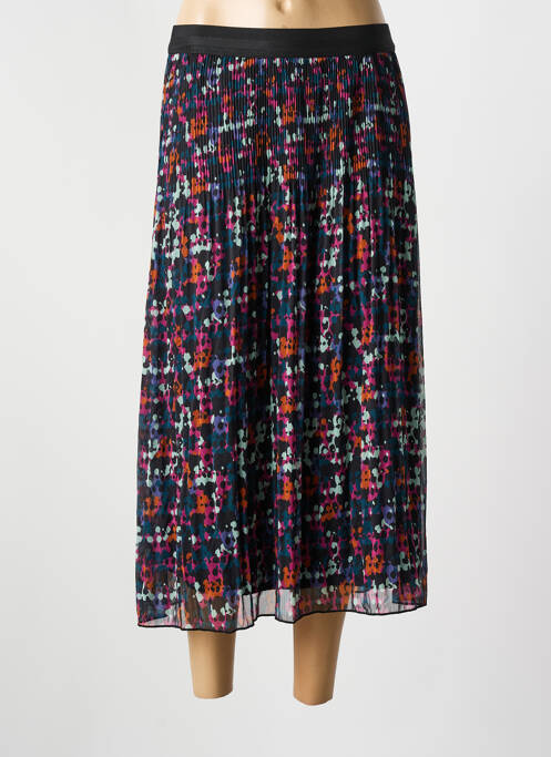 Jupe longue tissage crêpe noir GRIFFON femme
