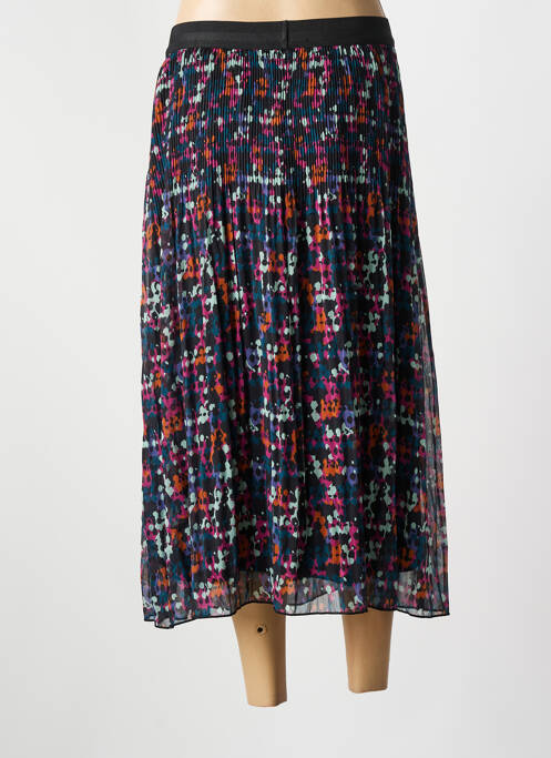 Jupe longue tissage crêpe noir GRIFFON femme