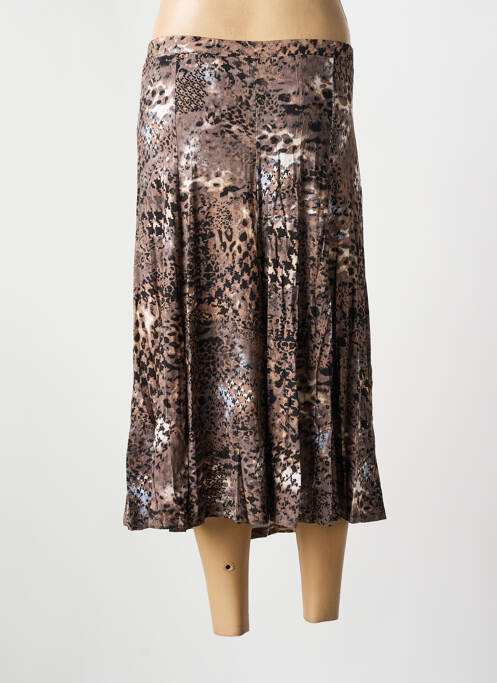 Jupe longue imprimé fantaisie marron CONCEPT K femme