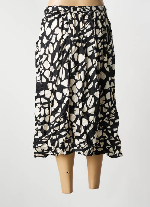Jupe mi-longue coupe droite noir GRIFFON femme