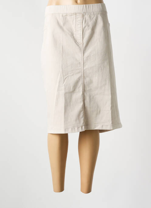 Jupe mi-longue stretch beige CONCEPT K femme