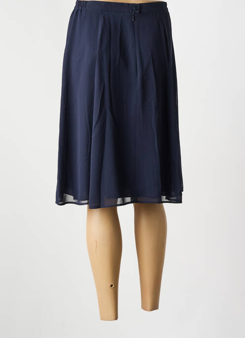 Jupe mi-longue taille normale bleu GUY DUBOUIS femme
