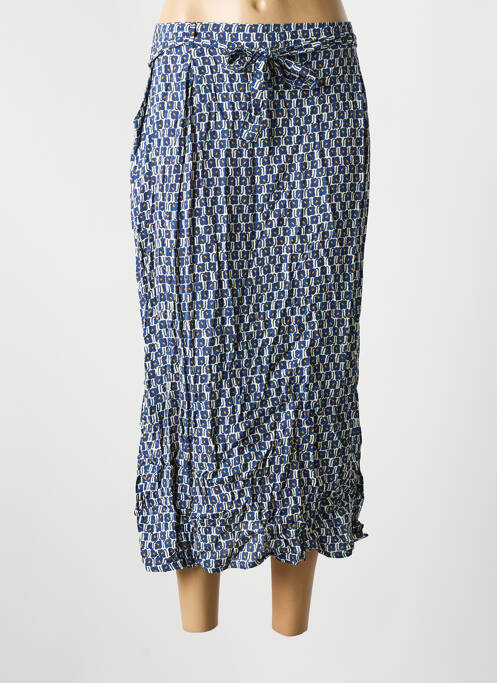 Jupe mi-longue bleu GRIFFON femme