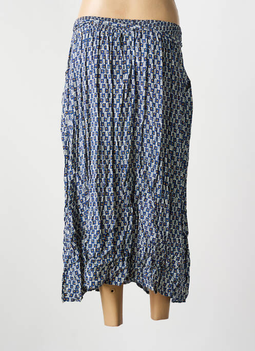 Jupe mi-longue bleu GRIFFON femme