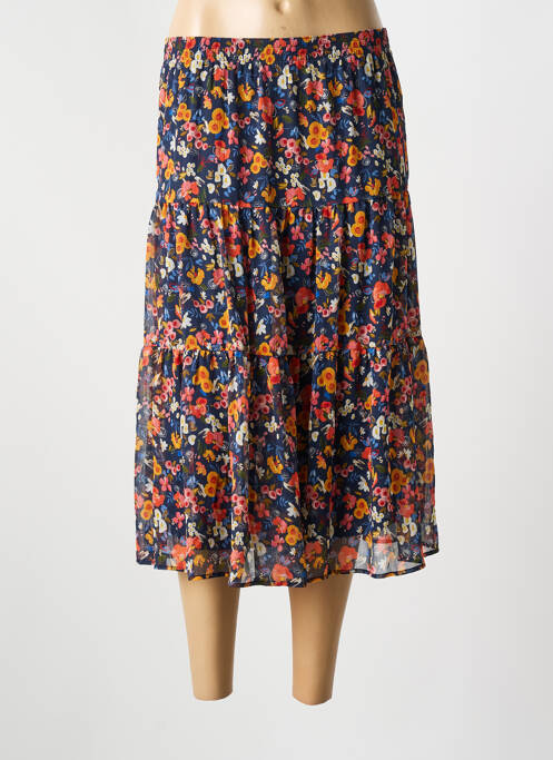 Jupe mi-longue bleu GRIFFON femme