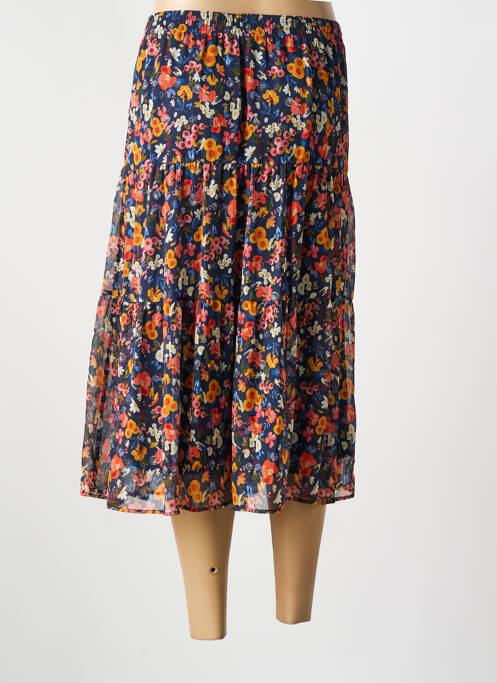 Jupe mi-longue bleu GRIFFON femme