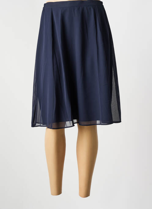 Jupe mi-longue bleu GUY DUBOUIS femme