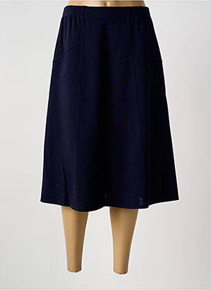 Jupe mi-longue coupe évasée bleu GRIFFON femme