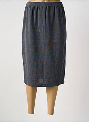 Jupe mi-longue coupe droite gris GRIFFON femme