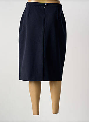 Jupe mi-longue taille haute bleu GUY DUBOUIS femme