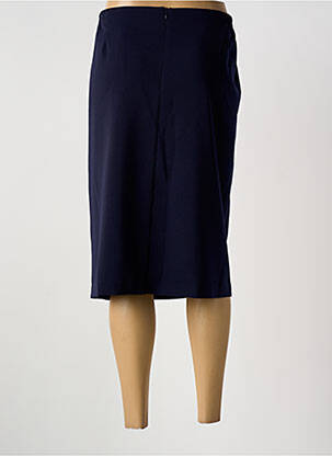Jupe mi-longue taille haute bleu GUY DUBOUIS femme