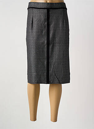 Jupe mi-longue taille à pinces noir GREGORY PAT femme
