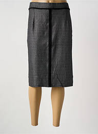 Jupe mi-longue taille à pinces noir GREGORY PAT femme