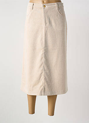 Jupe mi-longue stretch beige WALTRON femme