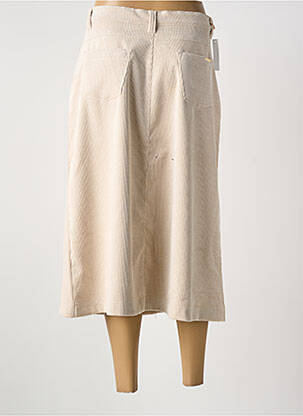Jupe mi-longue stretch beige WALTRON femme