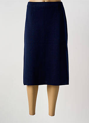 Jupe mi-longue taille normale bleu MINO MORA femme