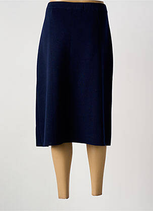 Jupe mi-longue stretch bleu MINO MORA femme