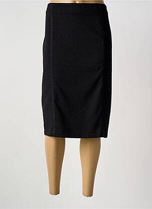 Jupe mi-longue coupe droite noir GREGORY PAT femme