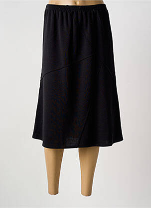 Jupe mi-longue noir GRIFFON femme