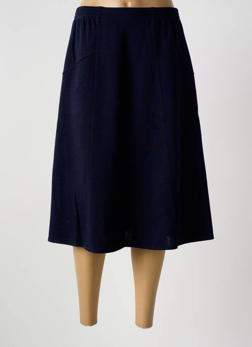 Jupe mi-longue coupe évasée bleu GRIFFON femme
