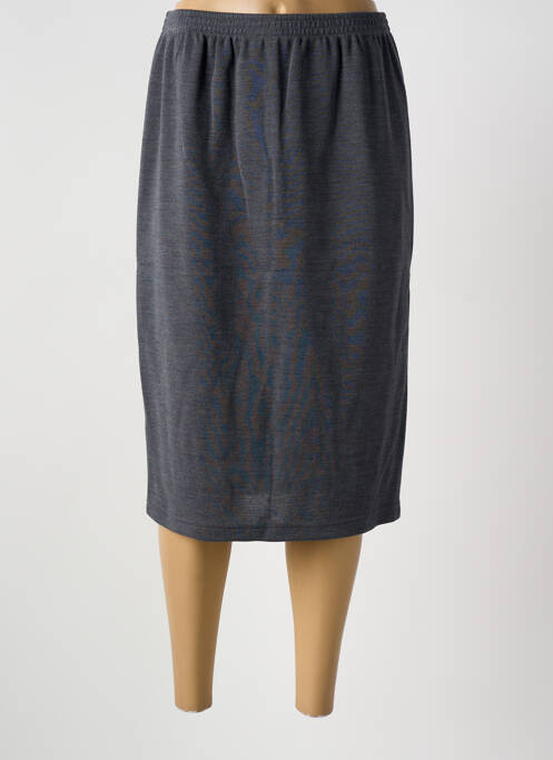 Jupe mi-longue coupe droite gris GRIFFON femme