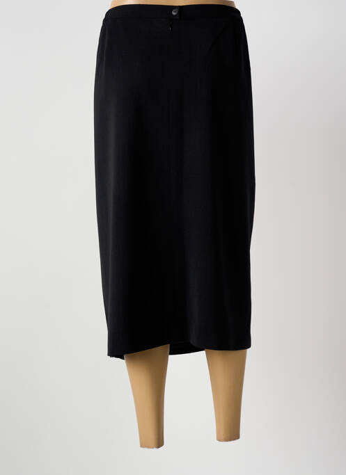 Jupe mi-longue taille haute noir GUY DUBOUIS femme